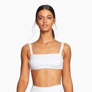 Vitamin A x Fred Segal red ribbed bikini top